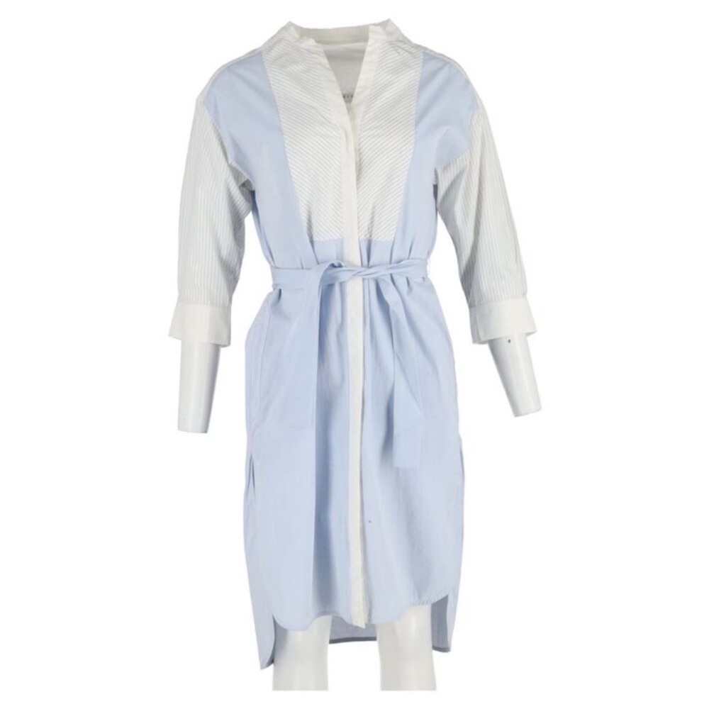 Sandro Light Blue and White Shirt size 2